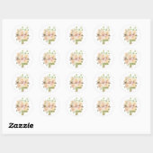dahlia flower classic round sticker (Vel)