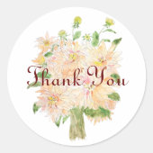 dahlia flower classic round sticker (Voorkant)