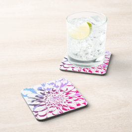 Dahlia flower coaster set bier onderzetter