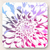 Dahlia flower coaster set bier onderzetter (Voorkant)