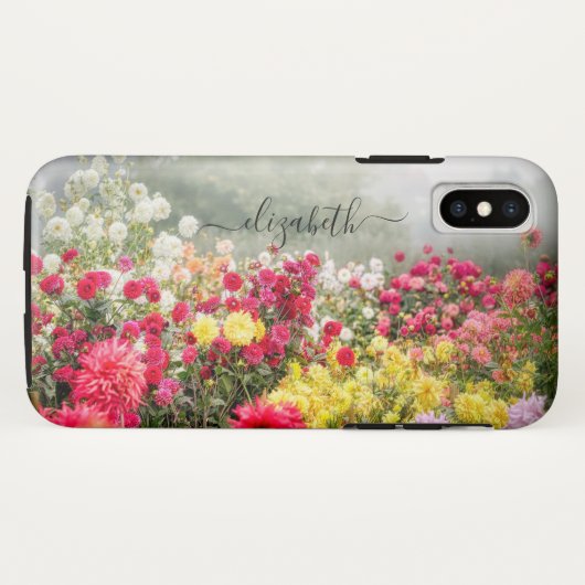 Dahlia Flower Field Case-Mate iPhone Case (Achterkant (horizontaal))