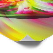 Dahlia Flower Floral Abstracte Art Poster (Hoek)