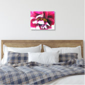 Dahlia Flower Fun Canvas Afdruk (Insitu (Slaapkamer))