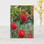 Dahlia Flower Garden Birthday Kaart (Gele Bloem)