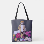 Dahlia Flower Gardener Floral Canvas tas (Achterkant)