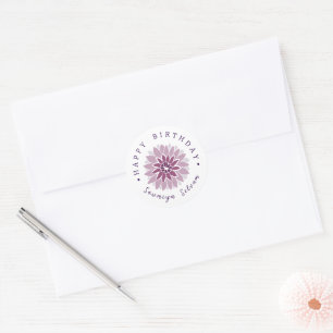 Dahlia Flower- Gepersonaliseerd B'day Sticker
