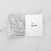 Dahlia Flower Gepersonaliseerde Trouwfoto Bedankkaart (Binnen)