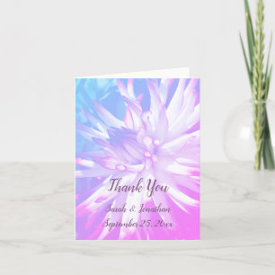 Dahlia Flower Gepersonaliseerde Trouwfoto Bedankkaart
