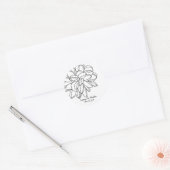 Dahlia flower head, modern, eenvoudig design invit ronde sticker (Envelop)