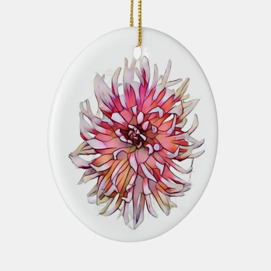 DAHLIA FLOWER KERAMISCH ORNAMENT (Rechts)