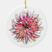 DAHLIA FLOWER KERAMISCH ORNAMENT (Achterkant)