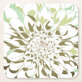 Dahlia flower paper coaster set kartonnen onderzetters (Voorkant)