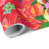 Dahlia Flower Pattern Cadeaupapier (Rol Hoek)