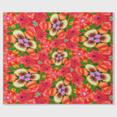 Dahlia Flower Pattern Cadeaupapier (Vlak)