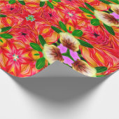 Dahlia Flower Pattern Cadeaupapier (Hoek)
