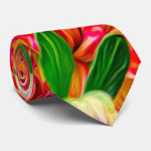 Dahlia Flower Pattern Stropdas (Opgerold)