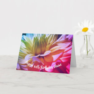 Dahlia Flower Petals persoonlijk gepersonaliseerd  Kaart