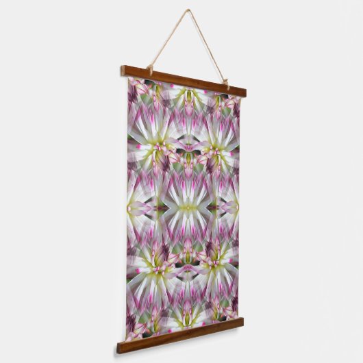 Dahlia Flower Power Abstracte Natuur Hangend Wandkleed (Gebogen)
