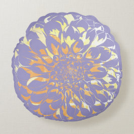 Dahlia flower purple pillow rond kussen