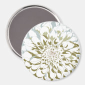 Dahlia flower refrigerator magnet (Voorkant / Achterkant)
