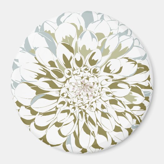 Dahlia flower refrigerator magnet (Voorkant)