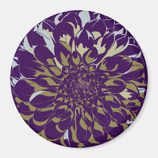 Dahlia flower refrigerator magnet (Voorkant)