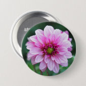 Dahlia flower ronde button 7,6 cm (Voorkant /achterkant)