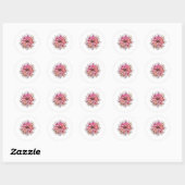 DAHLIA FLOWER RONDE STICKER (Vel)