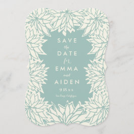 Dahlia Flower Save the Date Card