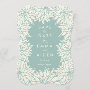 Dahlia Flower Save the Date Card