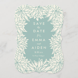 Dahlia Flower Save the Date Card