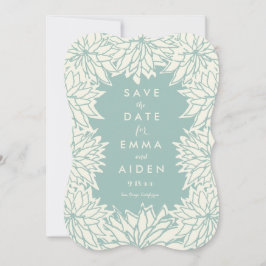 Dahlia Flower Save the Date Card