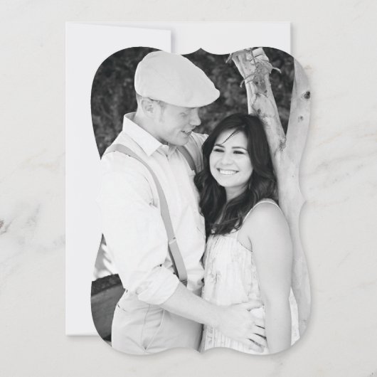 Dahlia Flower Save the Date Card (Achterkant)