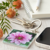 Dahlia flower sleutelhanger (Voorkant Rechts)