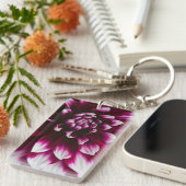 Dahlia Flower Sleutelhanger (Voorkant Rechts)