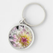 Dahlia Flower Sleutelhanger Add Your Test Custom (Voorkant)