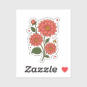 Dahlia Flower Sticker (Vel)