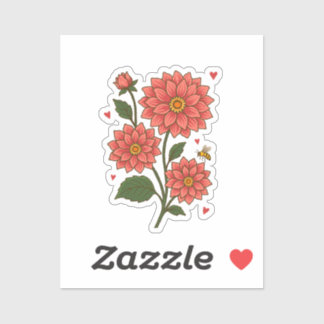 Dahlia Flower Sticker