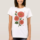 Dahlia Flower T-shirt (Voorkant)