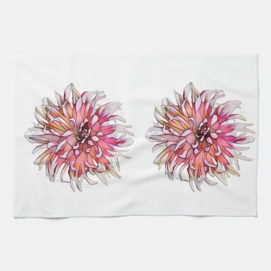 DAHLIA FLOWER THEEDOEK (Horizontaal)