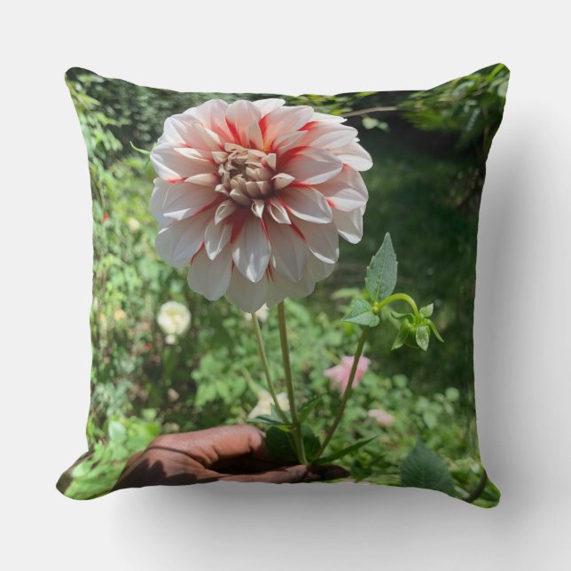 Dahlia Flower worpen Pillow Kussen (Voorkant)