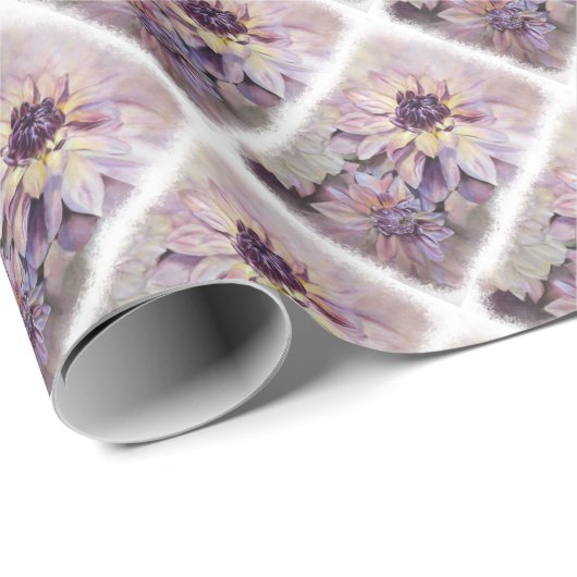 DAHLIA FLOWER WRAPPING PAPIER (Rol Hoek)