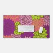 Dahlia Flowers, Colorful Flowers, Floral Pattern Bureaumat (Keyboard & Muis)