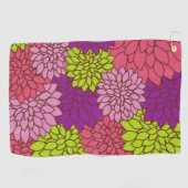 Dahlia Flowers, Colorful Flowers, Floral Pattern Golfhanddoek (Horizontaal)