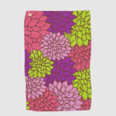 Dahlia Flowers, Colorful Flowers, Floral Pattern Golfhanddoek (Voorkant)