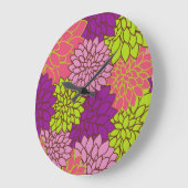 Dahlia Flowers, Colorful Flowers, Floral Pattern Grote Klok (Hoek)