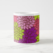 Dahlia Flowers, Colorful Flowers, Floral Pattern Grote Koffiekop (Voorkant)
