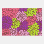 Dahlia Flowers, Colorful Flowers, Floral Pattern Inpakpapier Vel (Voorkant)