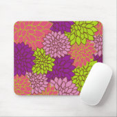 Dahlia Flowers, Colorful Flowers, Floral Pattern Muismat (Met muis)