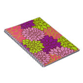 Dahlia Flowers, Colorful Flowers, Floral Pattern Notitieboek (Rechterzijde)